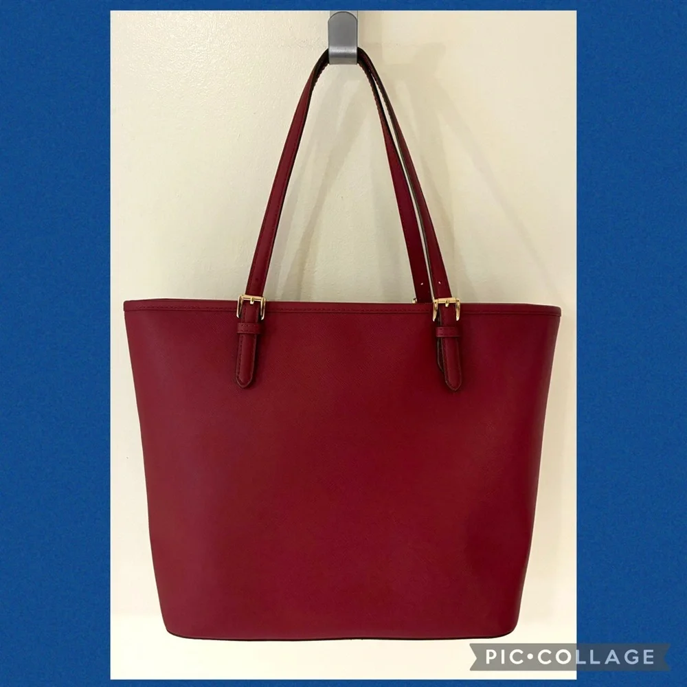 Michael Kors Jet Set Saffiano Leather Pocket Tote